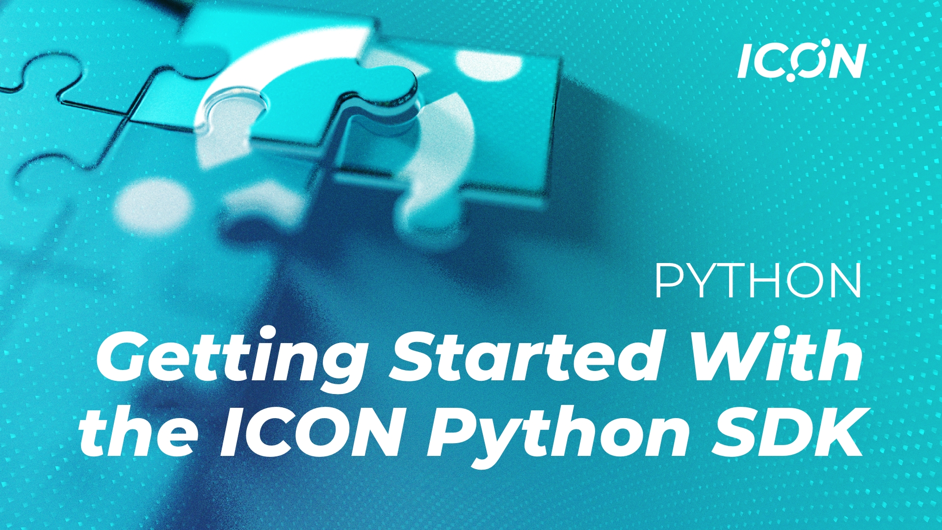 Learn how to install and configure the ICON Python SDK.